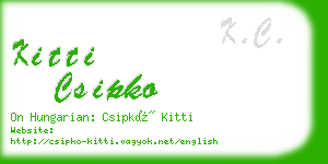 kitti csipko business card
